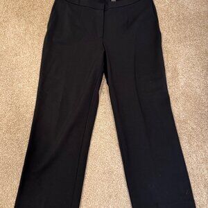 Women Plus Petite 2X Liz Claiborne Black Straight Leg Stretch Dress Pants Slacks